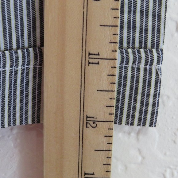 Brooklyn Xpress* Men's Short Sleeve Button Down Curved Hem Stripe‎ Shirt~ XXL - Picture 9 of 11